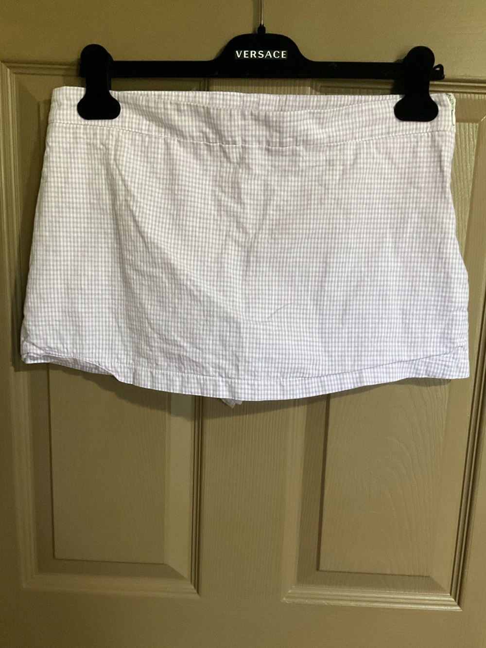 Free People 8 lavender gingham skort